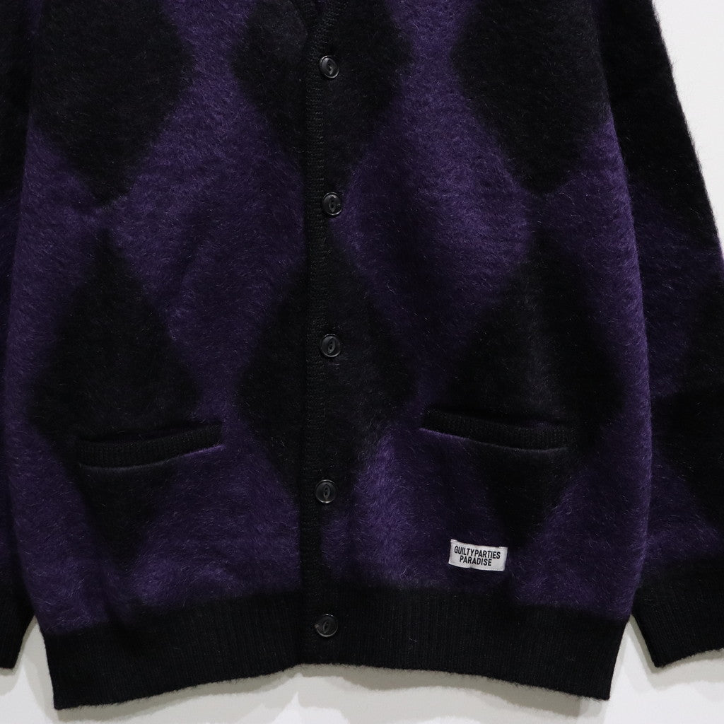 DIAMOND MOHAIR CARDIGAN #PURPLE [23FW-WMK-KN19] – cocorozashi