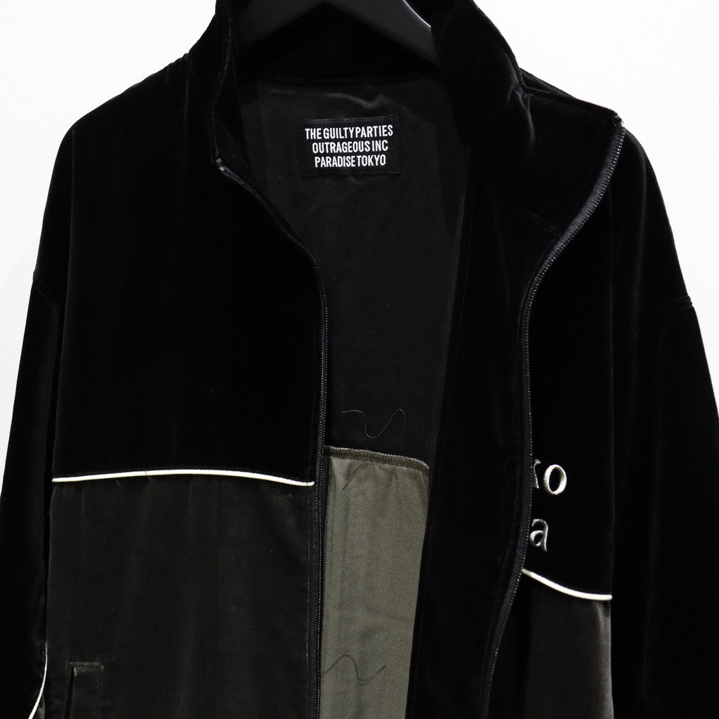 天鵝絨運動外套#黑色 [23FW-WMO-TJ02]