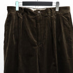 DOUBLE PLEATED CORDUROY TROUSERS #BROWN [23FW-WMP-PT02]