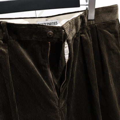 DOUBLE PLEATED CORDUROY TROUSERS #BROWN [23FW-WMP-PT02]