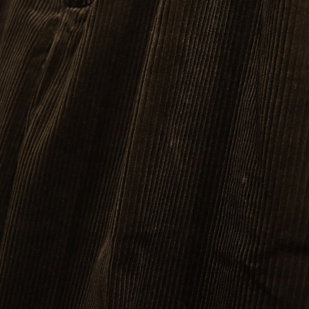DOUBLE PLEATED CORDUROY TROUSERS #BROWN [23FW-WMP-PT02] – cocorozashi