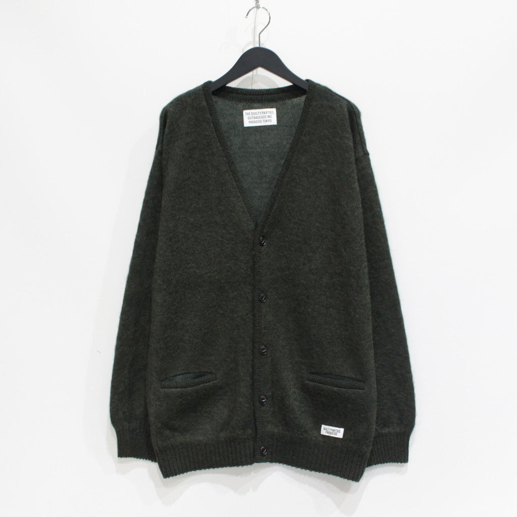 MOHAIR CARDIGAN -TYPE 1- #GREEN [23FW-WMK-KN07]