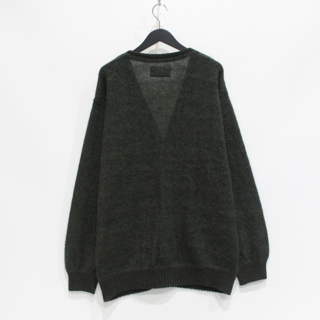 MOHAIR CARDIGAN -TYPE 1- #GREEN [23FW-WMK-KN07]