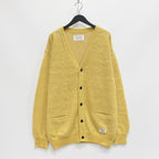 馬海毛開襟衫 - 型號 1- #黃色 [23FW-WMK-KN07]