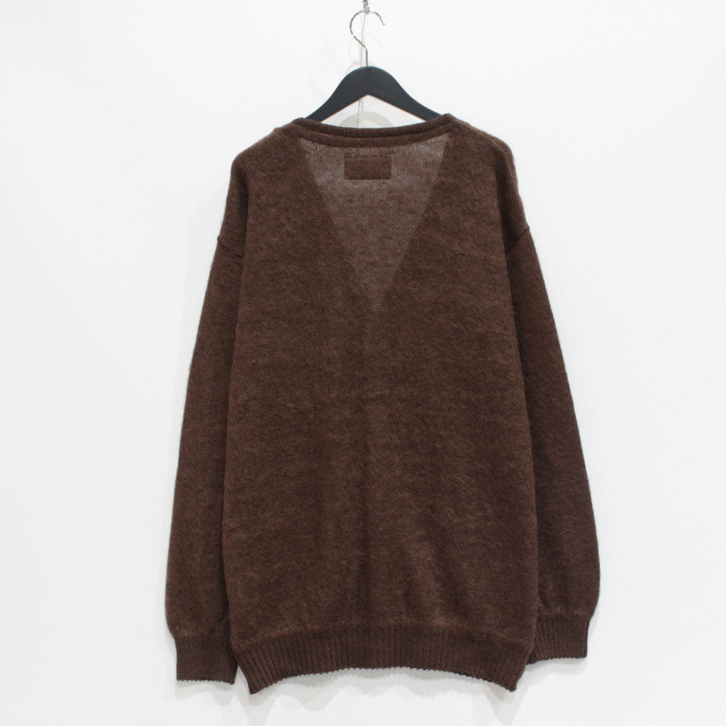 MOHAIR CARDIGAN -TYPE 1- #BROWN [23FW-WMK-KN07]