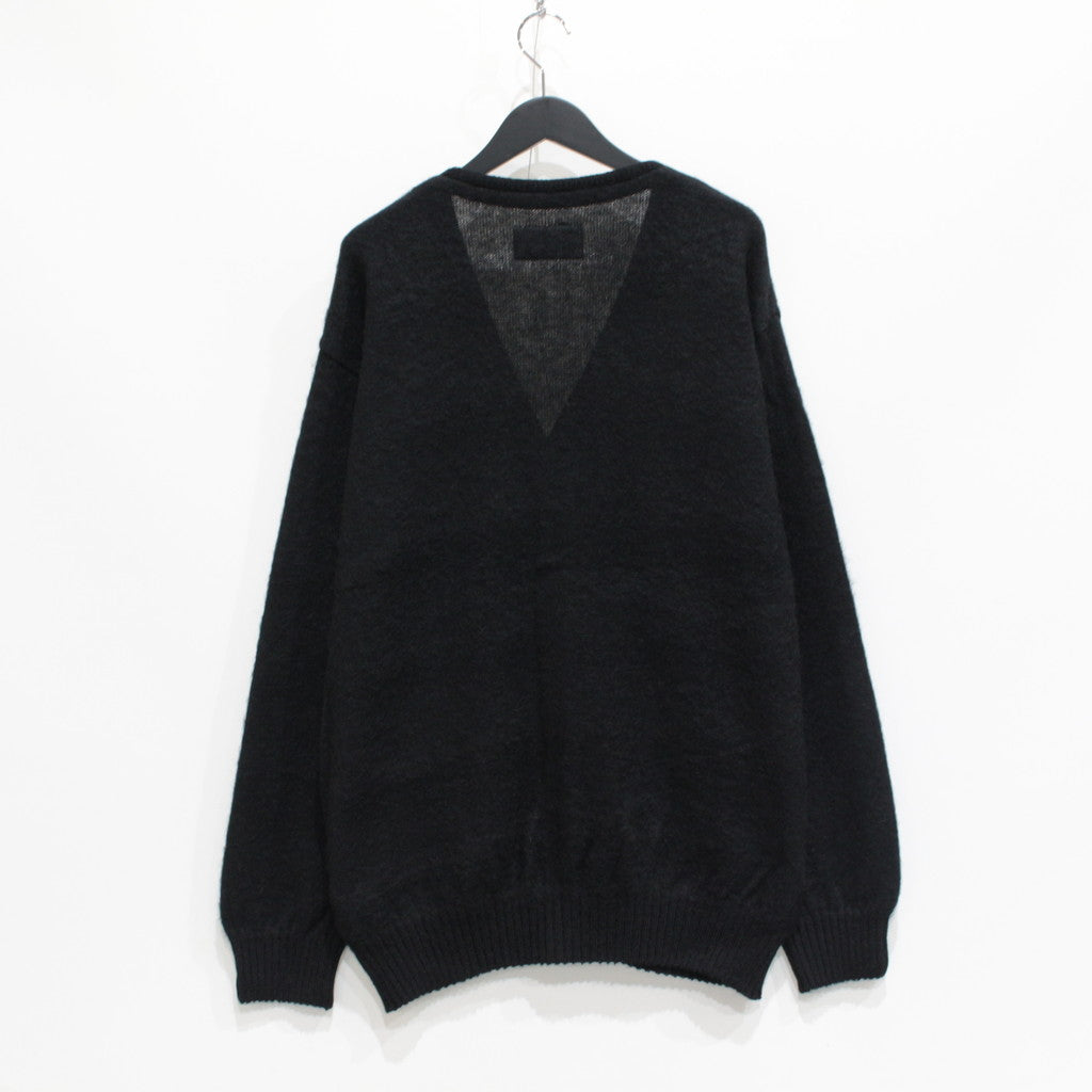 MOHAIR CARDIGAN -TYPE 1- #BLACK [23FW-WMK-KN07]