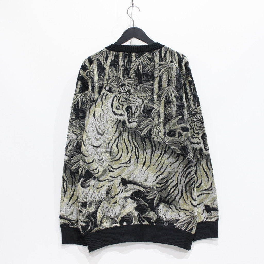 TIM LEHI | JACQUARD SWEATER #OLIVE [23FW-WMK-KN22]