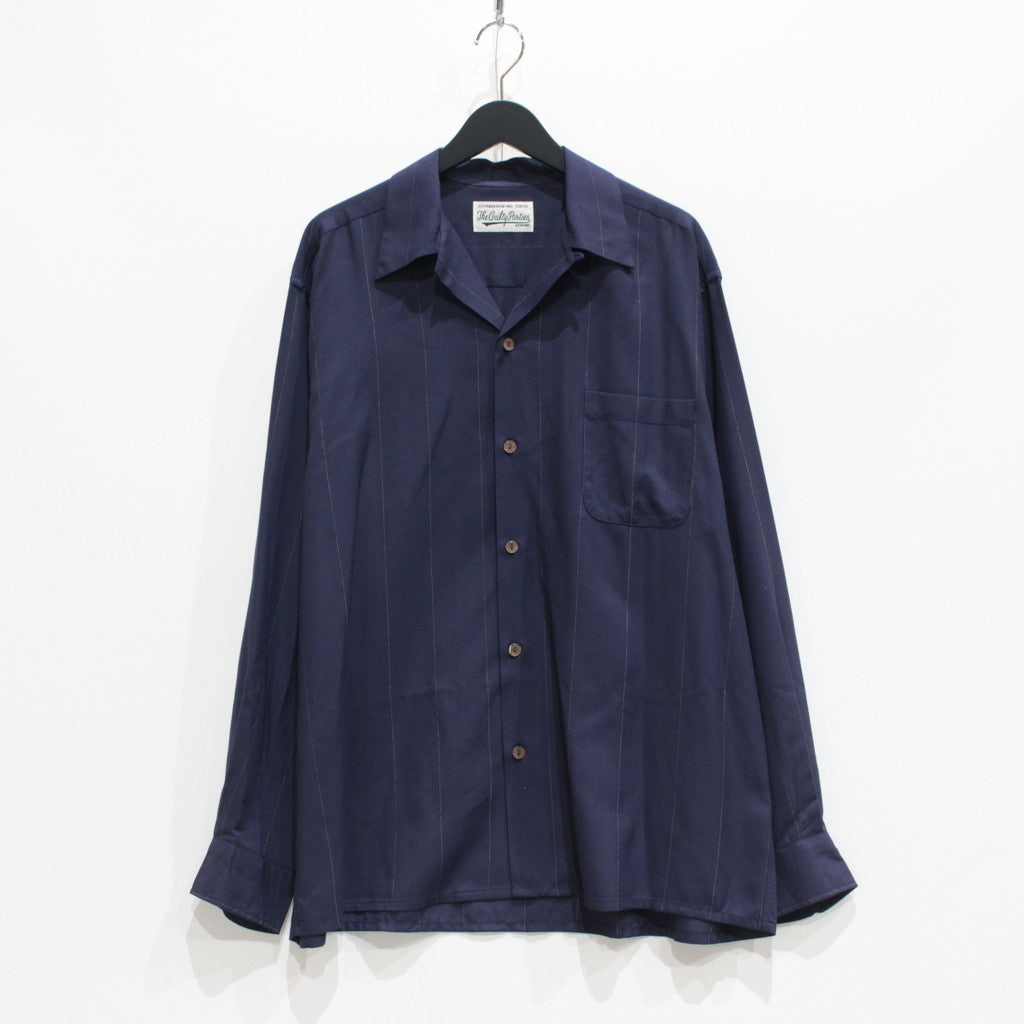 KASURI OPEN COLLAR SHIRT L/S #NAVY [23FW-WMS-OC07]