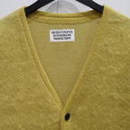 馬海毛開襟衫 - 型號 1- #黃色 [23FW-WMK-KN07]