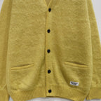 馬海毛開襟衫 - 型號 1- #黃色 [23FW-WMK-KN07]