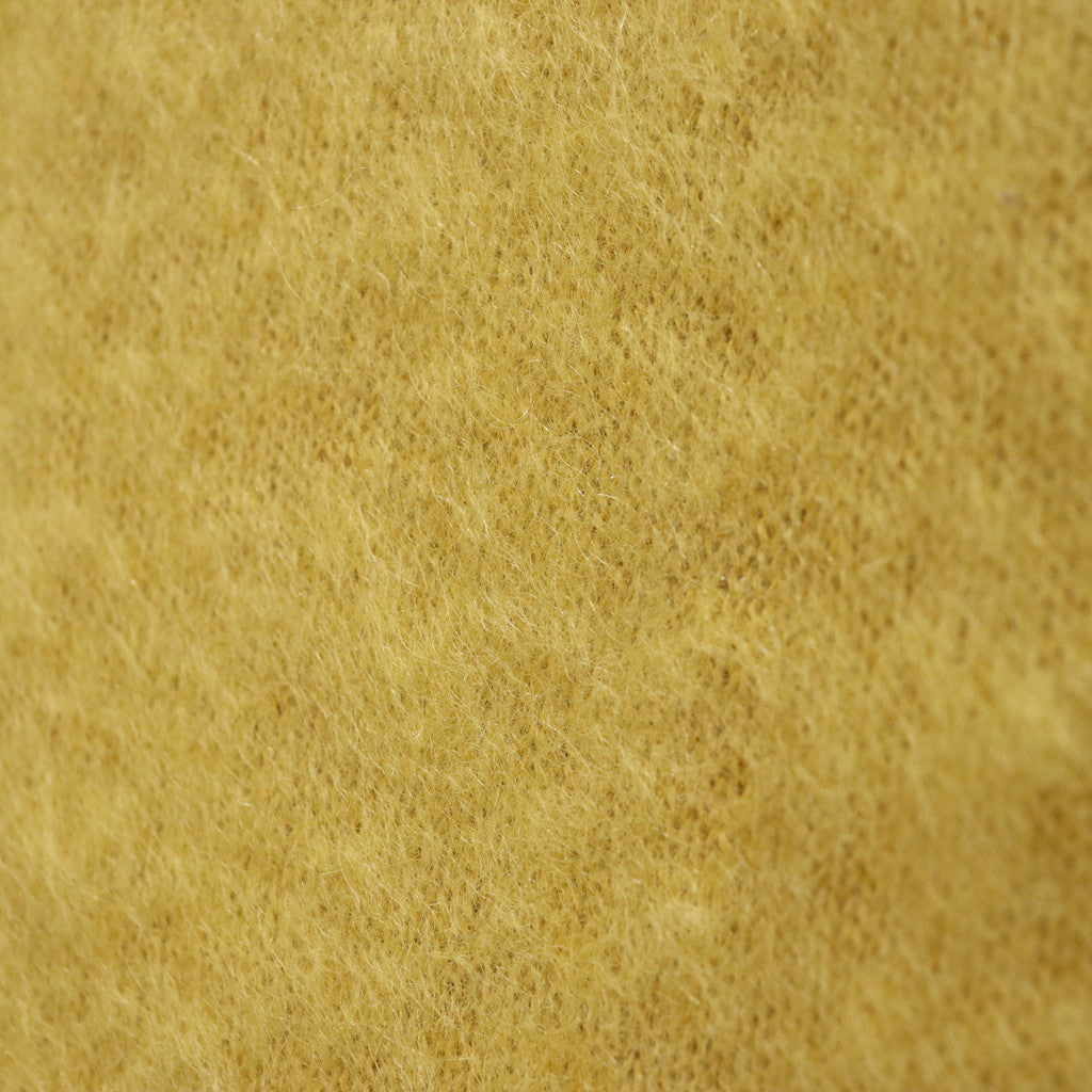 馬海毛開襟衫 - 型號 1- #黃色 [23FW-WMK-KN07]