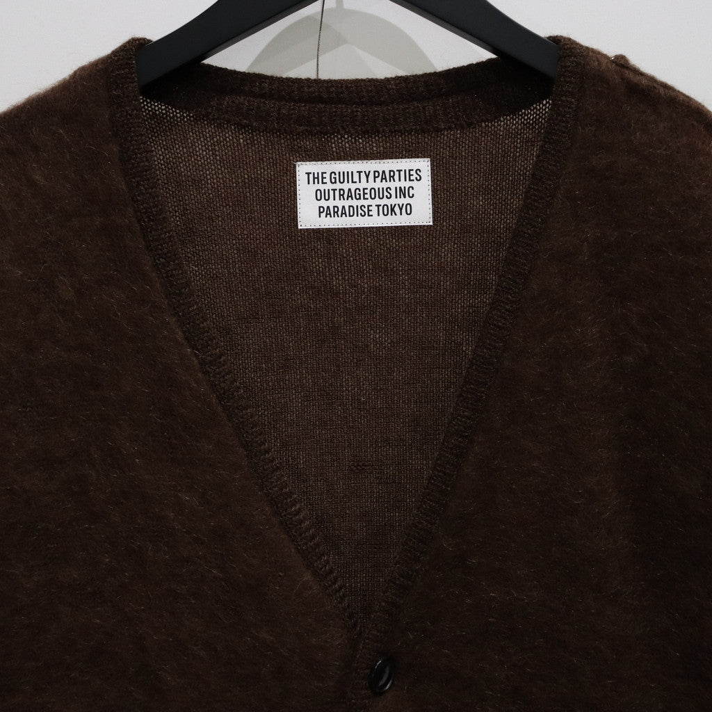 MOHAIR CARDIGAN -TYPE 1- #BROWN [23FW-WMK-KN07]