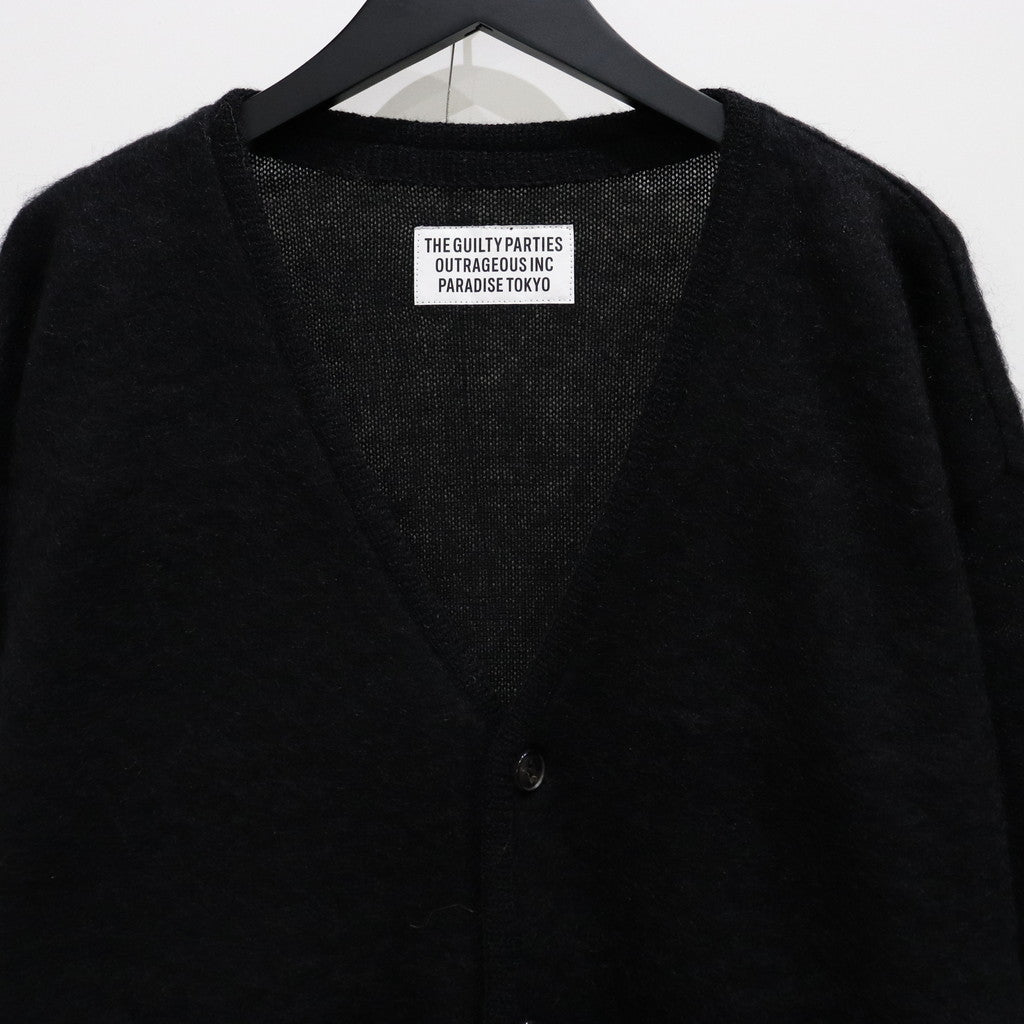 MOHAIR CARDIGAN -TYPE 1- #BLACK [23FW-WMK-KN07]