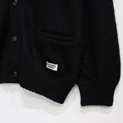 MOHAIR CARDIGAN -TYPE 1- #BLACK [23FW-WMK-KN07]