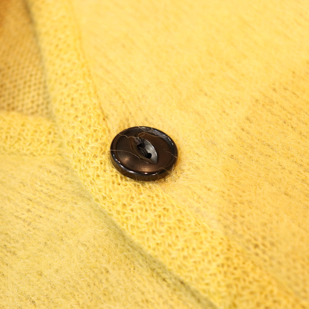 MOHAIR CARDIGAN -TYPE 1- #YELLOW [23FW-WMK-KN07]