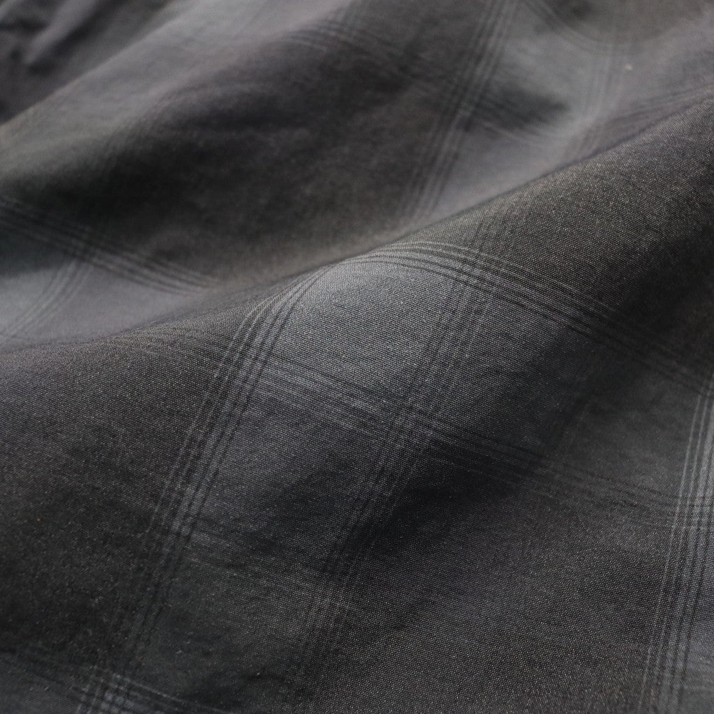 TASLAN NYLON CHECK EASY SHORTS #BLACK [CCC-261P004]