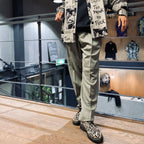 DOUBLE PLEATED TROUSERS #GRAYGREEN [23FW-WMP-TR09]