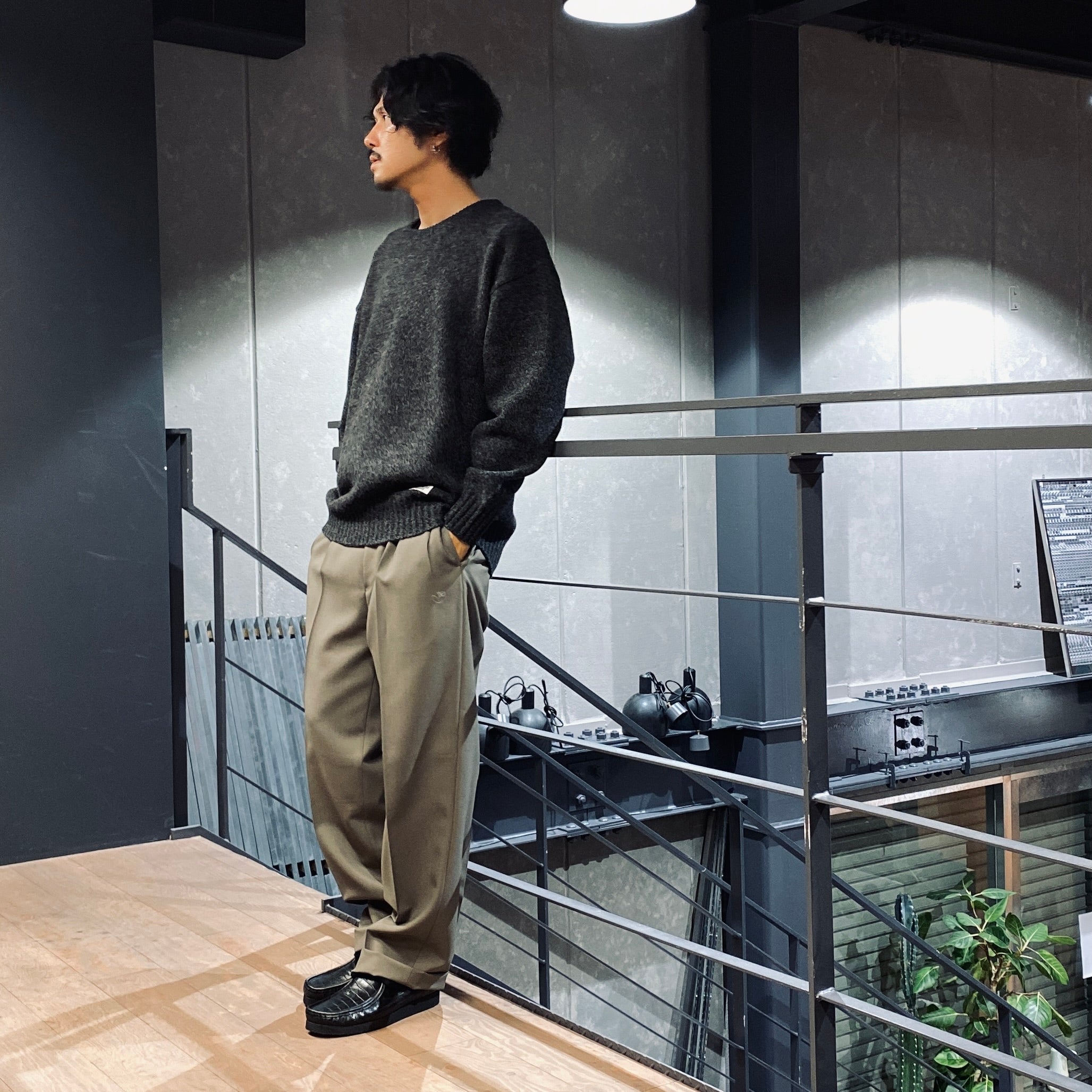 DOUBLE PLEATED TROUSERS #GRAY [23FW-WMP-TR06] – cocorozashi