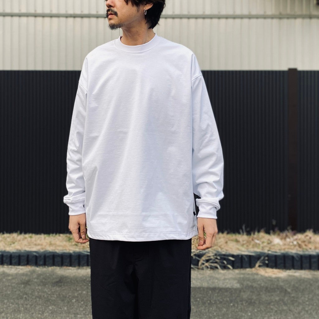 TECH DRAWSTRING L/S TEE #WHITE [BE-34026]