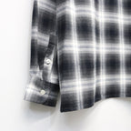OMBRE CHECK OPEN COLLAR SHIRT L/S ( TYPE-1 ) #GRAY [26SS-WMS-OC11]