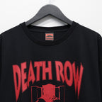 DEATH ROW RECORDS | WASHED HEAVY WEIGHT CREW NECK T-SHIRT #BLACK [DEATHROW-WM-WT01]