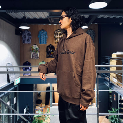 HEAVY WEIGHT PULLOVER HOODED SWEAT SHIRT -TYPE 1- #BROWN [23FW-WMC-SS01]