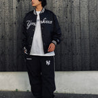 MLB | NY | REVERSIBLE VARSITY JACKET ( TYPE-1 ) #BLACK-BEIGE [MLB-WM-BL01]