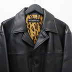 LEATHER COAT ( TYPE-2 ) #BLACK [26FWE-WMO-CO02]