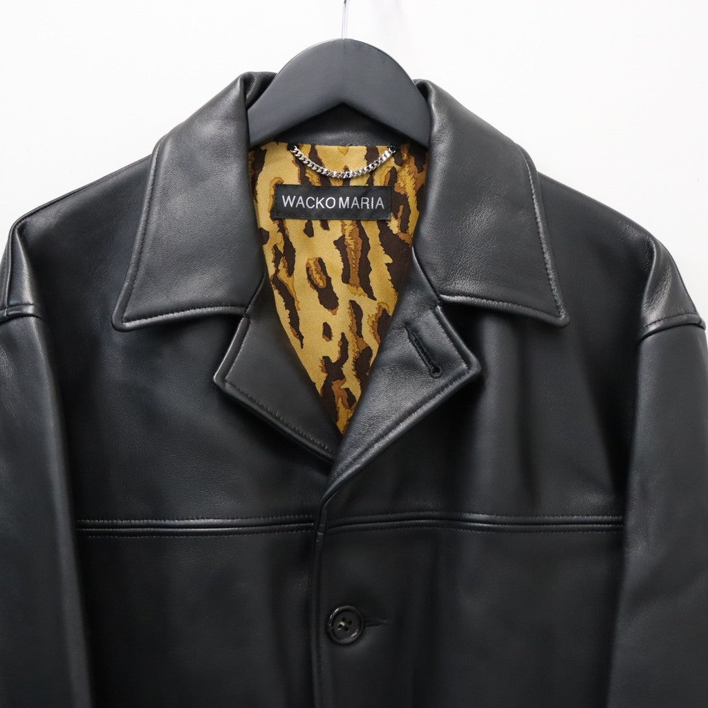 LEATHER COAT ( TYPE-2 ) #BLACK [26FWE-WMO-CO02]