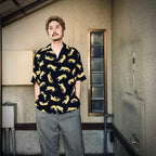 HAWAIIAN SHIRT S/S (TYPE-8) #BLACK [25SS-WMS-HI08]