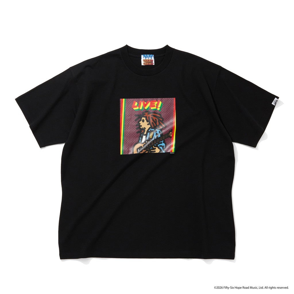 BOB MARLEY | COTTON T-SHIRT_LIVE! #BLACK [CCC-261T010]