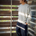 TECH DRAWSTRING TEE L/S #HEATHER GRAY [BE-31025W]