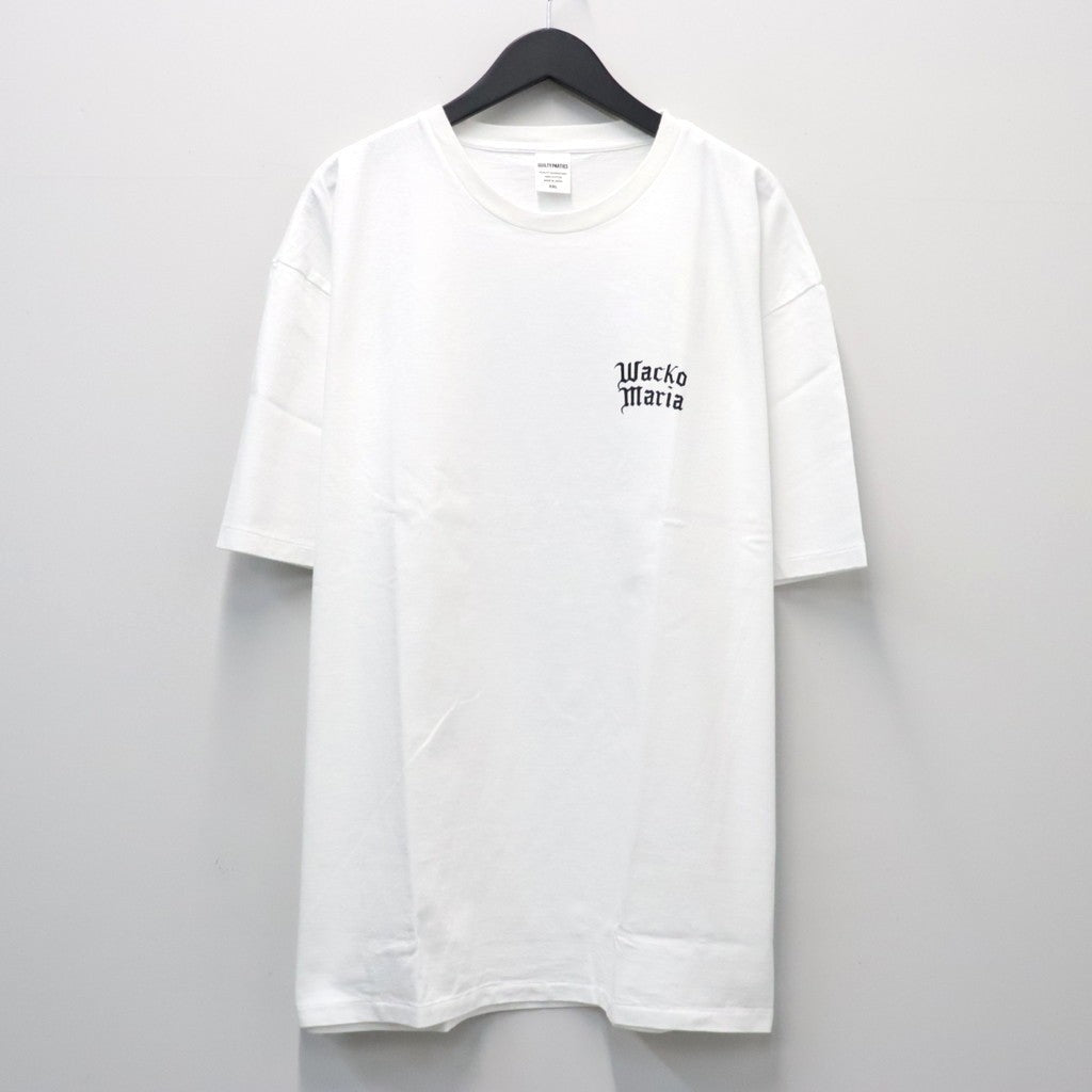 WASHED HEAVY WEIGHT CREW NECK T-SHIRT ( TYPE-1 ) #WHITE/BLACK [26FWE-WMT-WT01]
