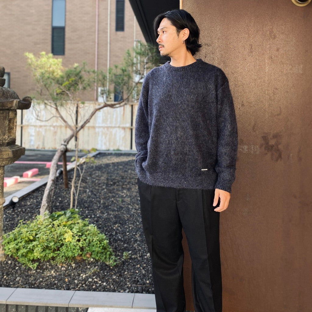 MIX MOHAIR CREW NECK SWEATER #PURPLE [26FW-WMK-KN03]