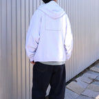 SOLID LOOSE ZIP HOODY #GREY [CES28CS07]