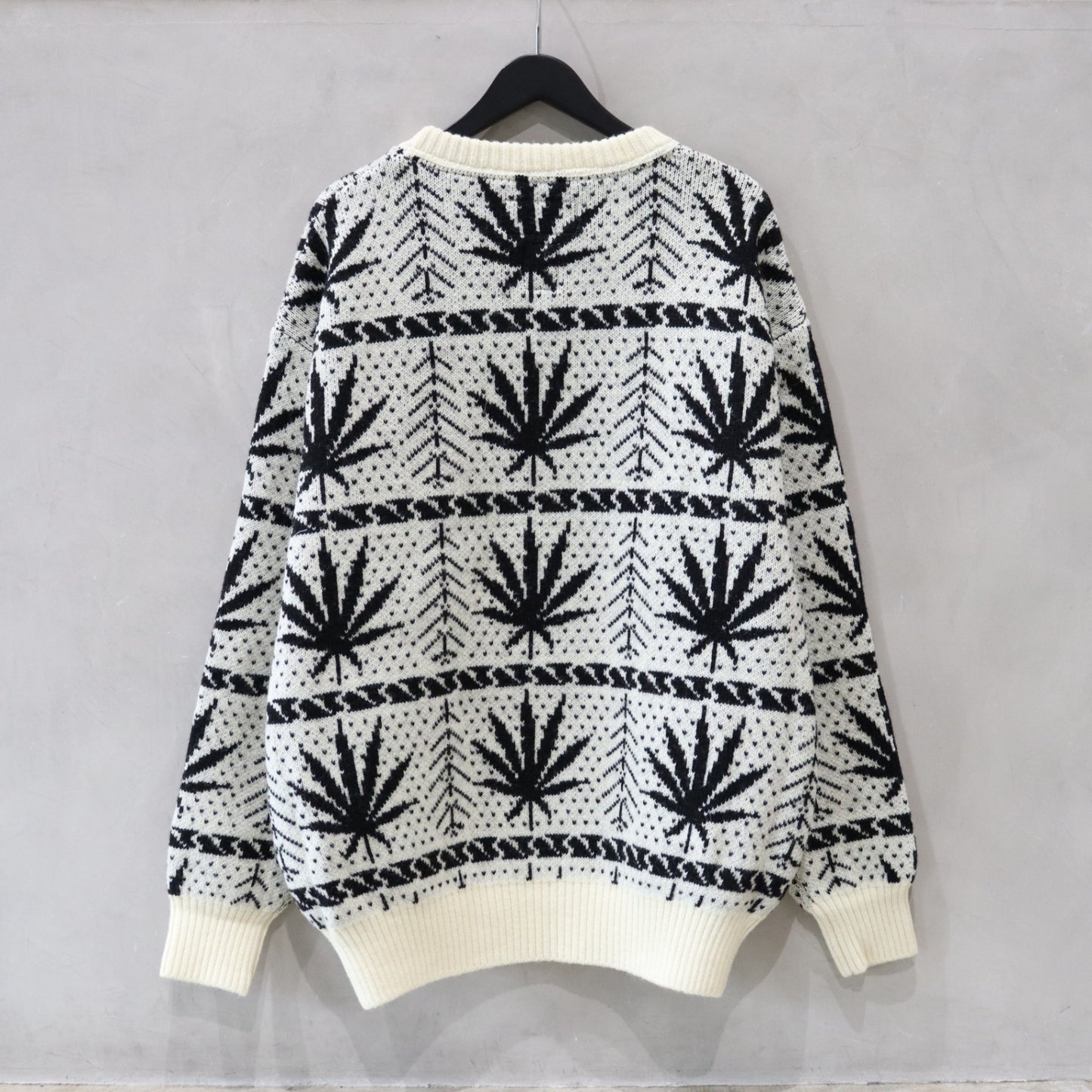 HIGHTIMES | CREW NECK SWEATER #WHITE [HIGHTIMES-WM-KN05]