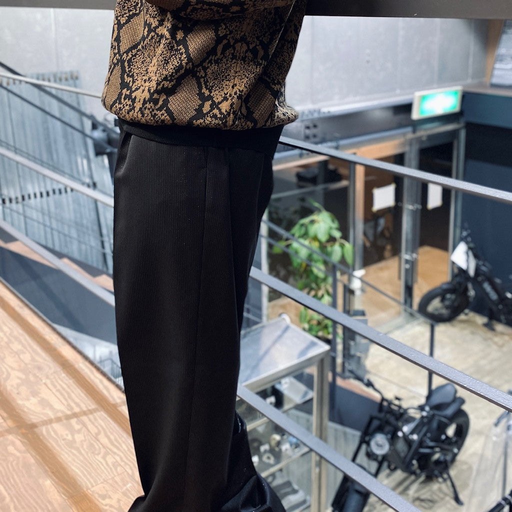 褶襉長褲 - 型號 2- #黑色 [24SSE-WMP-TR05]