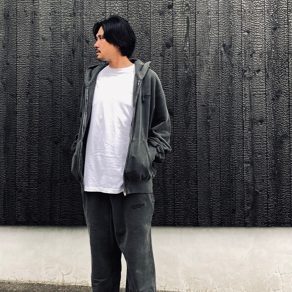 WASHED MIDDLE WEIGHT FULL ZIP HOODED SWEAT SHIRT #GRAY [26FWE-WMC-SS01]