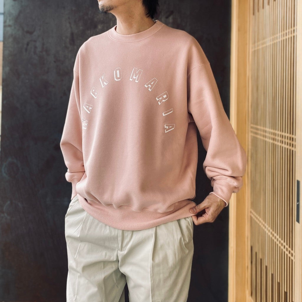 MIDDLE WEIGHT CREW NECK SWEAT SHIRT #PINK [26SS-WMC-SS08]