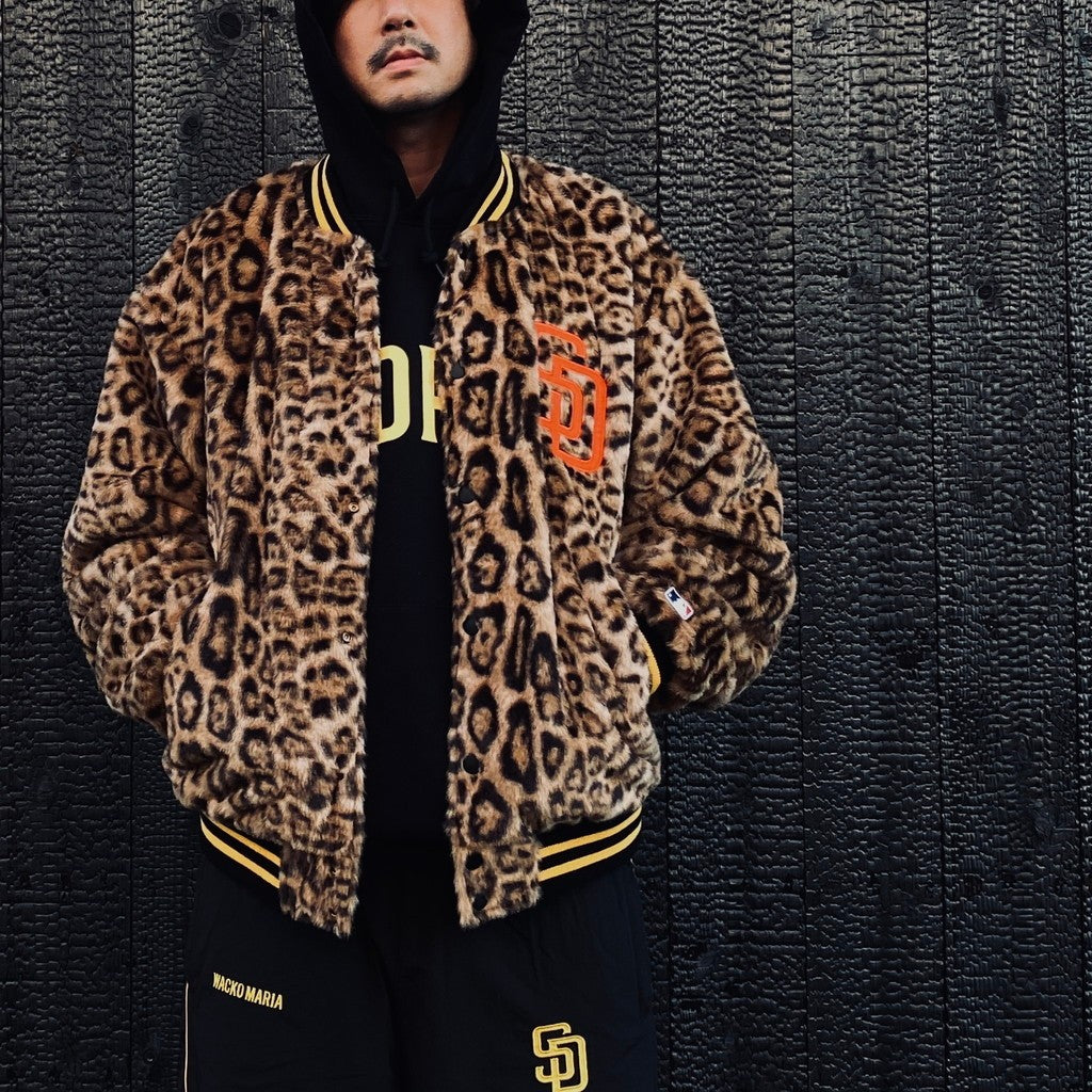 MLB | SD | REVERSIBLE VARSITY JACKET ( TYPE-3 ) #BLACK-BEIGE [MLB-WM-BL03]