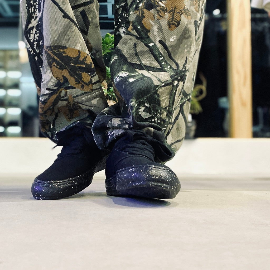 KIEFER / PAST Sole Canvas Low-Top Sneakers #BLACK / BLACK [S14FW703]