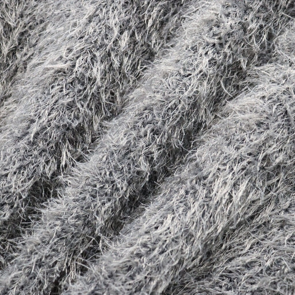 Classic Shaggy Knit Jumper (FUR KNIT) #CHARCOAL [M-P4-KW3]
