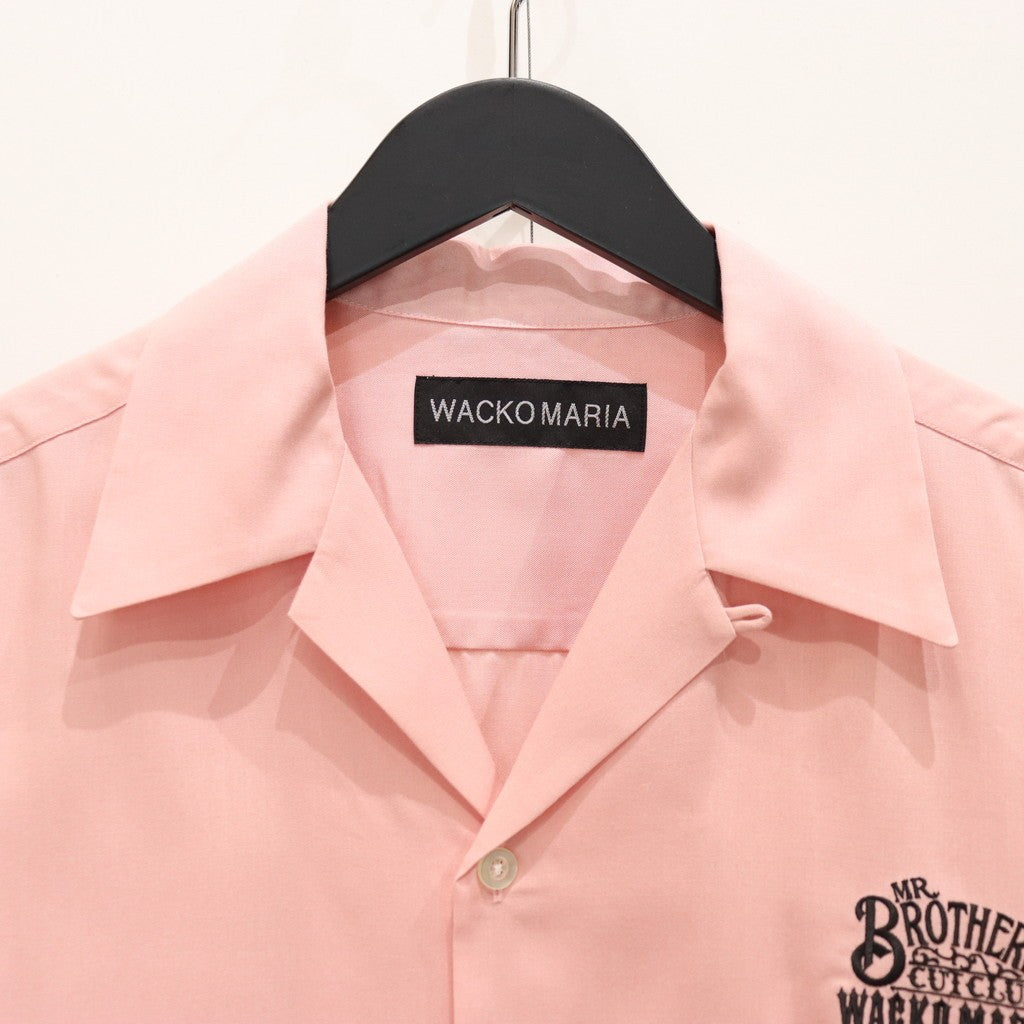 トップス MR BROTHERS CUT CLUB SWITCHING SHIRT MR BROTHERS CUT CLUB | SWITCHING SHIRT S/S #PINK [MBCC-WM-OC01