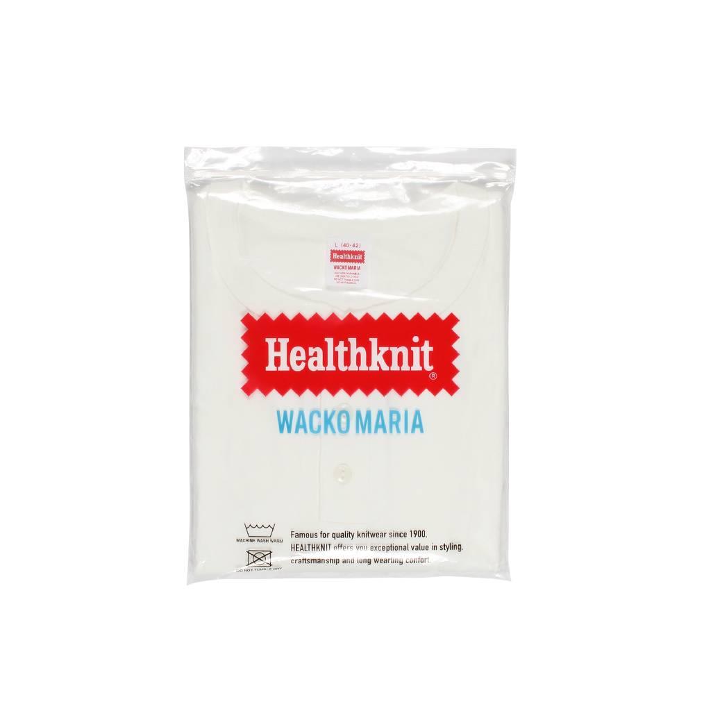 HEALTHKNIT | HENRY NECK LONG SLEEVE T-SHIRT #WHITE [26FW-WMT-HK01]