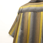 OMBRE STRIPED OPEN COLLAR SHIRT S/S #YELLOW [26SS-WMS-OC12]