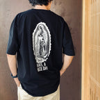 WASHED HEAVY WEIGHT CREW NECK T-SHIRT ( TYPE-1 ) #BLACK/WHITE [26FWE-WMT-WT01]
