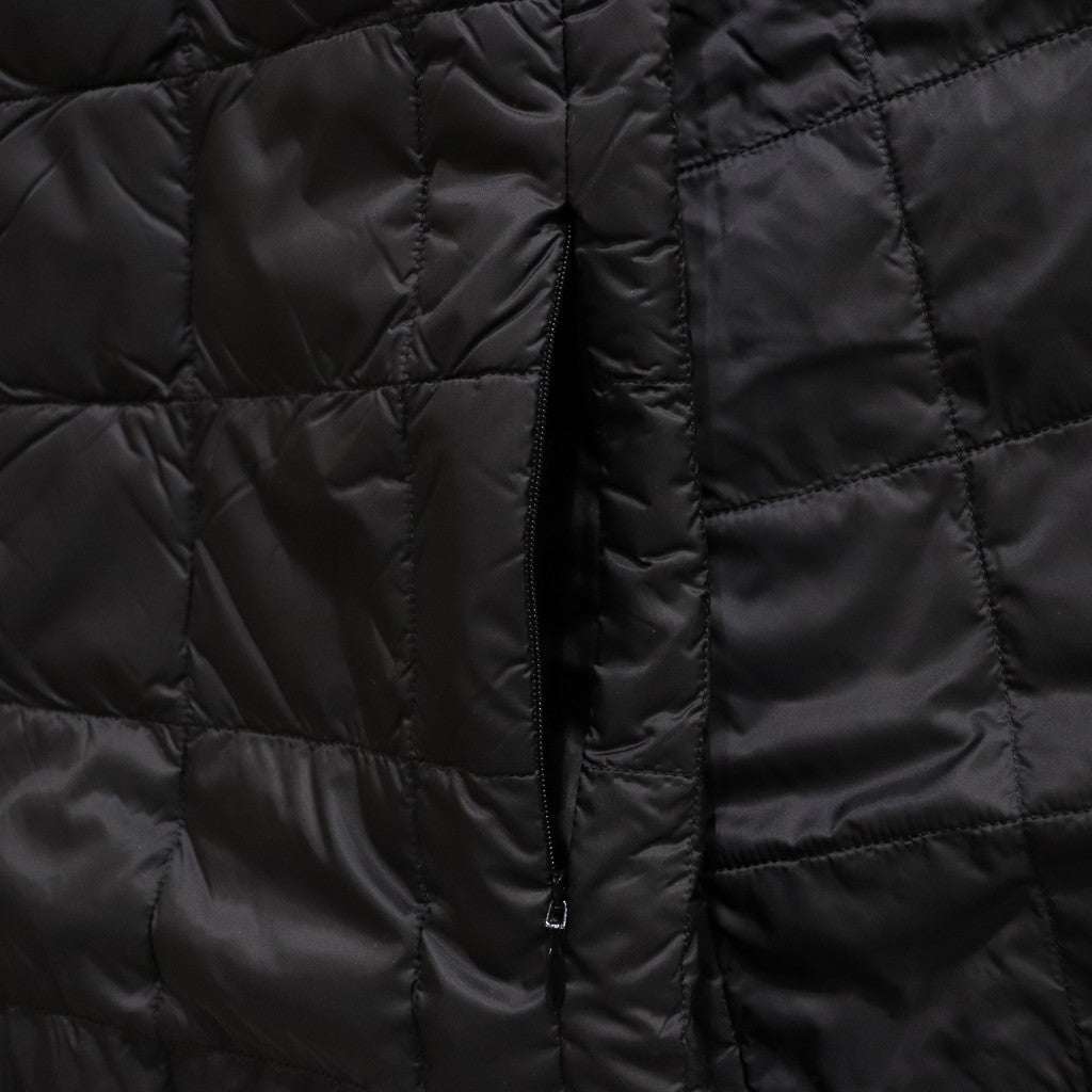 CREW NECK W-ZIP DOWN JKT #BLACK [TAION-104WZ]