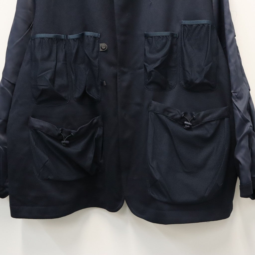 TECH LOOSE 2B JACKET FLANNEL & TECH EASY TROUSERS FLANNEL #D.NAVY [BJ-32026W / BP-39026W]
