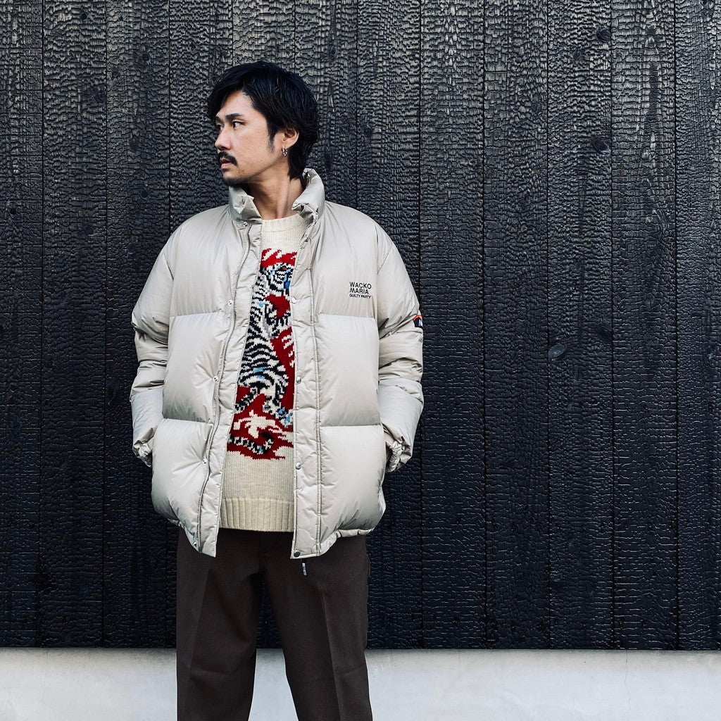 TIM LEHI | INTARSIA CREW NECK SWEATER #WHITE [22FW-WMK-KN22]