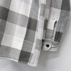 格紋法蘭絨襯衫 #灰×白 [BW252-CFS]